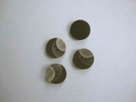 Kunststof knoop 3 kleurig Bruin 15mm. 3-15  Serie 1