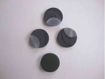 Kunststof knoop 3 kleurig Grijs 20mm. 103-20  Serie 1