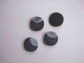 Kunststof knoop 3 kleurig Grijs 18mm. 103-18  Serie 1
