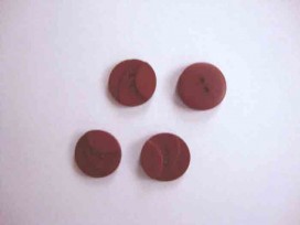 Kunststof knoop 3 kleurig Warmrood 18mm. 504-18  Serie 1