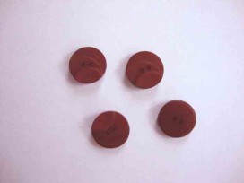 Kunststof knoop 3 kleurig Warmrood 15mm. 504-15  Serie 1
