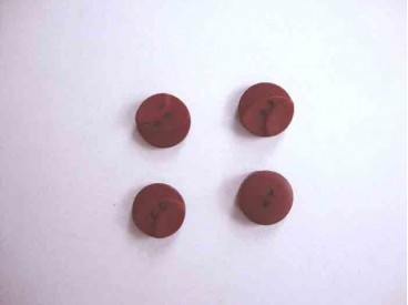 Kunststof knoop 3 kleurig Warmrood 12mm. 504-12  Serie 1