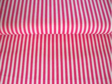 Lengtestreep katoen Pink/wit 5574-17N