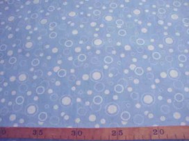 Jeans stof Lichtblauw met cirkels 22221B