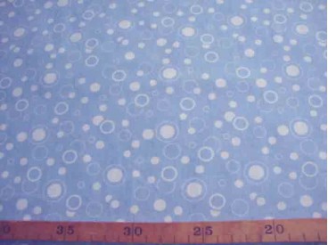 Jeans stof Lichtblauw met cirkels 22221B
