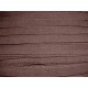 Donkerbruin keperband van 14 mm. breed. 100% polyester