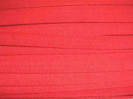 Helderrood keperband van 14 mm. breed. 100% polyester