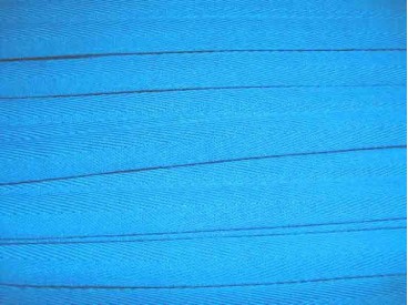 Aqua kleurig keperband van 14 mm. breed. 100% polyester