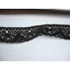 Katoen kant Zwart lijkt gehaakt met zigzag 20mm