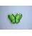Vlinder applicatie Neon Groen 3cm.