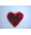 Hartjes applicatie Glitter Rood met rood randje