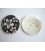 Parelmoerknoop met zwart/ivoor bloem 50mm 2569-80-14ex