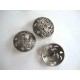 Metalen knoop Opengewerkt met bloem 38mm. 5588-51ex