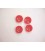 Kunststof knoop 4 gaats doorschijnend Rood 18mm. 411-S4