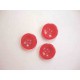 Kunststof knoop 4 gaats doorschijnend Rood 20mm. 412-S4