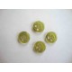 Kunststof knoop 4 gaats doorschijnend Groen 18mm. 414-S4