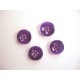 Kunststof knoop 4 gaats doorschijnend Paars 18mm. 437-S4