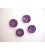 Kunststof knoop 4 gaats doorschijnend Paars 18mm. 437-S4
