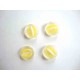 Kunststof knoop half om half doorschijnend Geel 15mm. 444-S5
