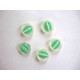 Kunststof knoop half om half doorschijnend Groen 15mm. 448-S5