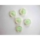 Kunststof knoop half om half doorschijnend Mint 15mm. 454-S5