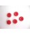 Kunststof knoop 4-gaats Rood 12mm. 470-S6
