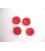 Kunststof knoop 4-gaats Rood 15mm. 471-S6