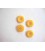 Kunststof knoop 4-gaats Geel 15mm. 489-S6