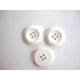 Kunststof knoop 4-gaats Wit 20mm. 505-S6