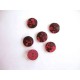 Kunststof 2 gaats knoop Rood met zwarte vlek 15mm. 511-S7
