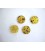 Kunststof 2 gaats knoop Geel met zwarte vlek 20mm. 521-S7