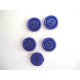 Kunststof knoop 2 gaats Kobalt 15mm. 540-S8