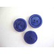 Kunststof knoop 2 gaats Kobalt 20mm. 542-S8