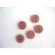 Kunststof knoop 2 gaats Oudroze 15mm. 555-S8
