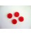 Kunststof knoop 2 gaats Rood 18mm. 561-S8