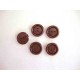 Kunststof knoop 2 gaats Bruin 15mm. 563-S8