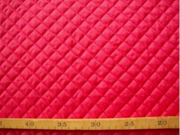 Gewatteerde voering Rood Kleine ruit 3279-5