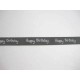 Ripsband Happy Birthday Zwart 15mm. 1220-030H