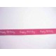 Ripsband Happy Birthday Rood 15mm. 1220-250H