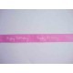 Ripsband Happy Birthday Roze 15mm. 1220-445H