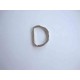   D-Ring zilverkleurig en gesloten.  Buitenmaat: 30x22 mm  Binnenmaat: 25x18 mm
