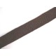 Bruin tresband van 20mm. breed. Rekt in de breedte maar niet in de lengte.