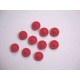 Rode opnaaibare pailletten.  Doorsnee 12 mm.  De prijs is voor 1 zakje met 10 pailletten