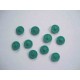 Groene opnaaibare pailletten. 10 stuks per zakje.  Doorsnee 12 mm.  De prijs is voor 1 zakje met 10 pailletten