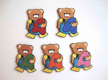 Letter applicatie Beer A Roze