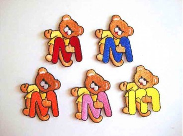 Letter applicatie Beer M  Roze