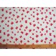 Stretch katoen Wit met kleine rode strikjes 4235-15N