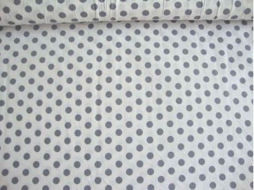 Middelstip katoen Wit/grijs 5572-61N