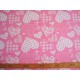 Hartjesmotief katoen Roze/wit 5648-11N