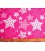 Stermotief katoen Pink/wit 5649-17N